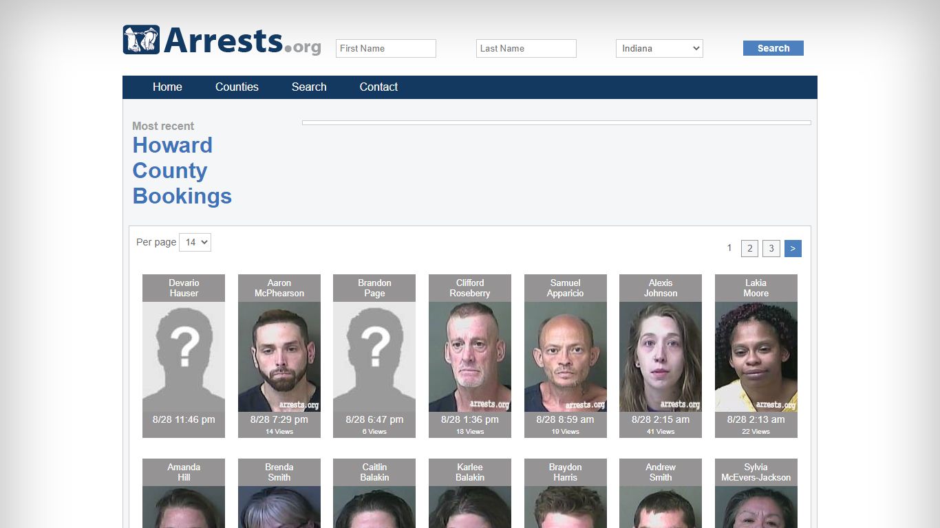 Howard County Arrests and Inmate Search